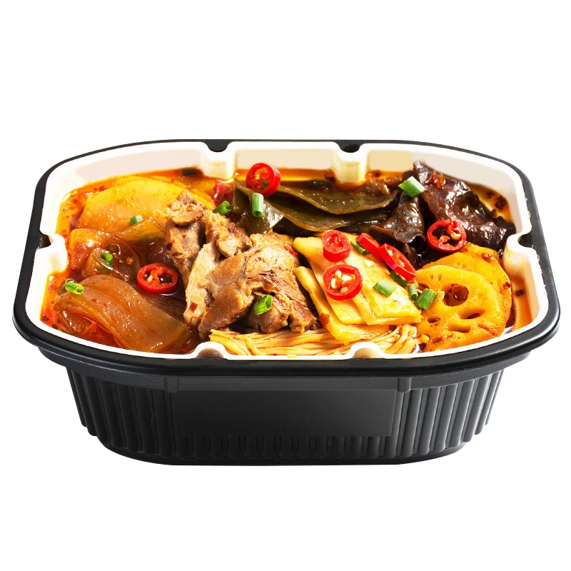 莫小仙 牛油麻辣火锅6菜1肠250g/盒 网红22°辣重庆自热小火锅 速食懒人自助火锅