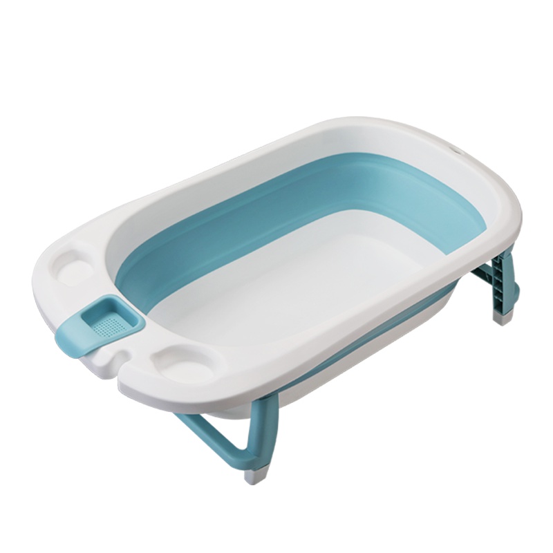 婴蓓 婴儿可折叠浴盆儿童塑料宝宝洗澡盆新生儿用品洗澡盆可折叠环保PP/TPE材质 感温变色浴盆