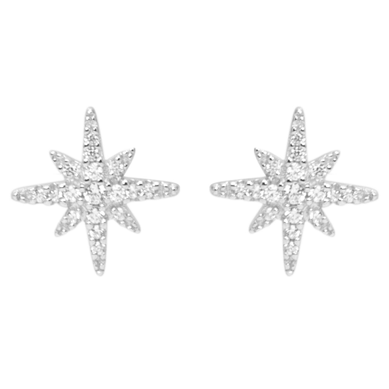 APM MONACO 迷你闪烁星星银质耳钉 AE8419OX