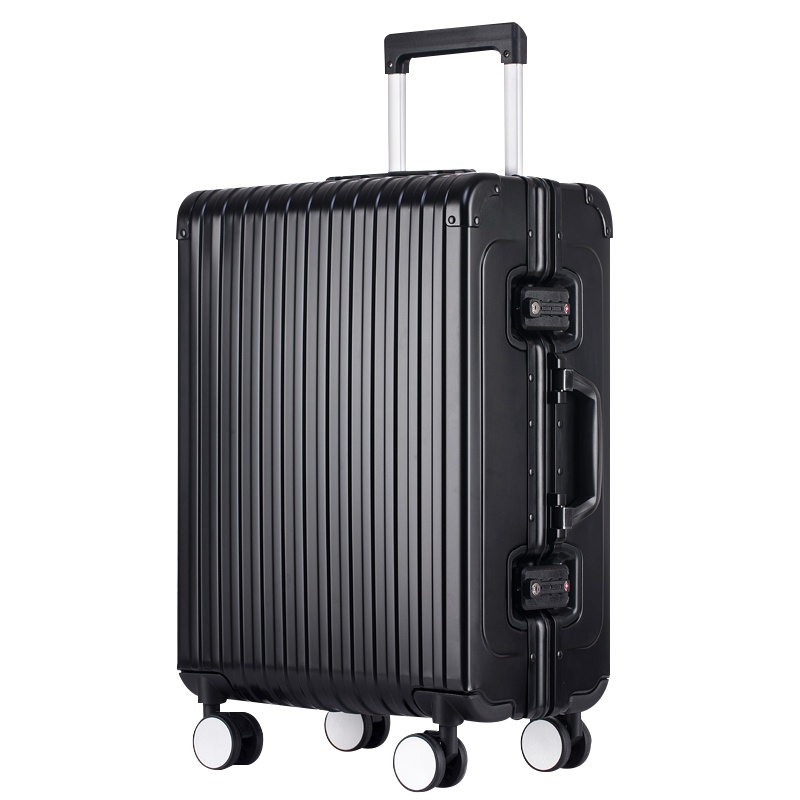 全铝拉杆箱铝镁合金金属箱商务旅行箱行李箱26寸黑色