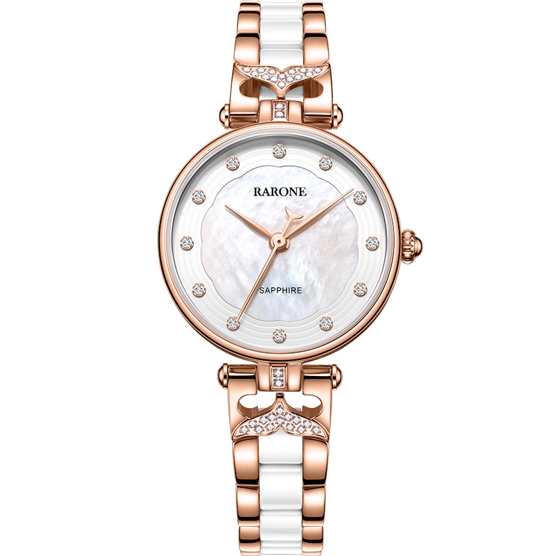 雷诺RARONE【人鱼项链礼盒装】新款人鱼公主陶瓷女表时尚手表8600768