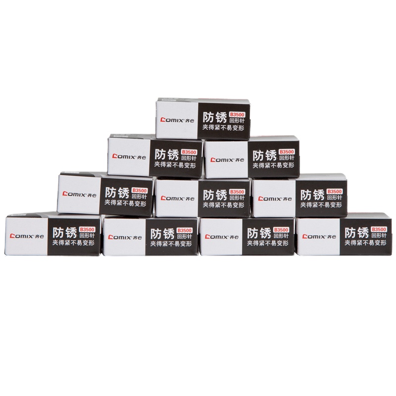 齐心(comix) SW B3500 防锈回形针29mm 100枚/盒 10盒装宁选