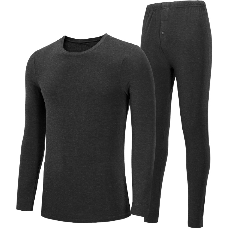 HLA海澜之家保暖粘纤内衣套装秋冬男士基础棉毛衫秋衣秋裤HUTAJ3R011A