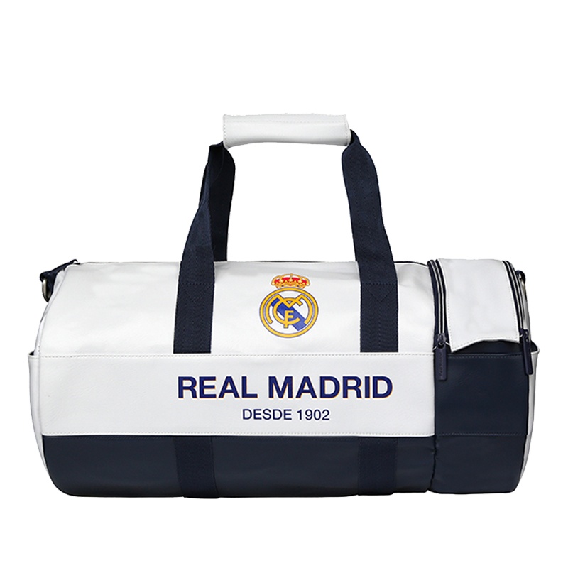 皇家马德里Realmadrid官方正品时尚男女士多功能大容量手提运动户外健身训练商旅行电脑单肩挎书包背包白色