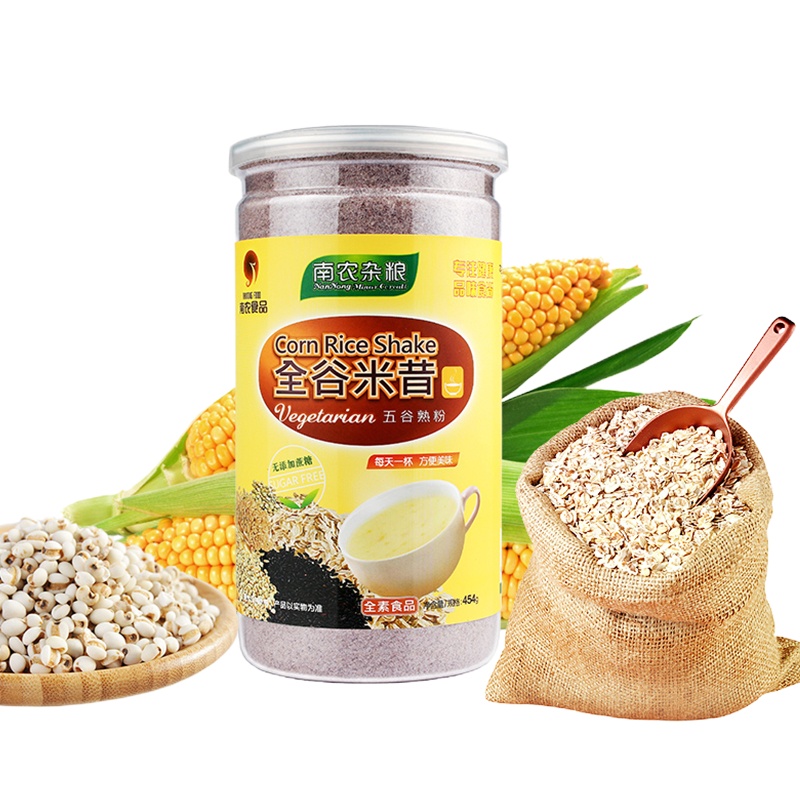 南农(无添加蔗糖)全谷米昔 米糊 燕麦片玉米小麦荞麦黑豆黑米黄米高粱薏仁营养早餐代餐冲饮谷物 454g