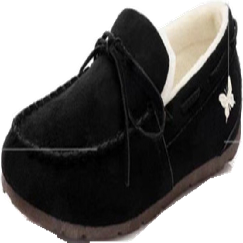 毛毛鞋冬RM08平底韩版休闲35-40码 黑色