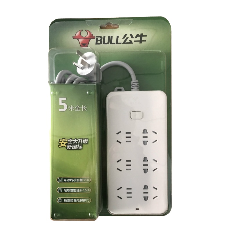 公牛 插座 插板 插排 电源总控 109K(SM) 5M 六位总控