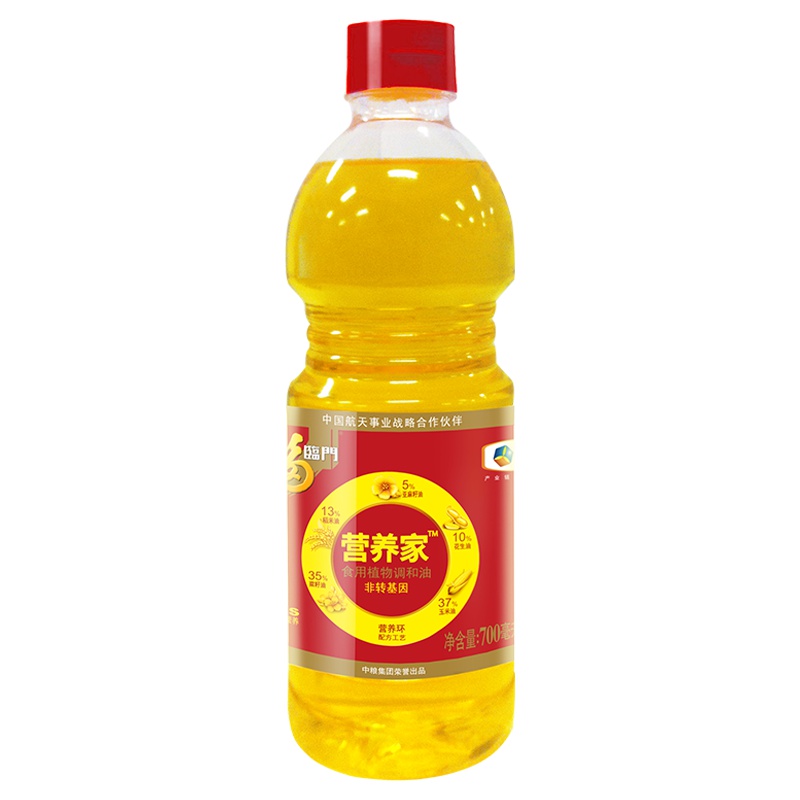 中粮福临门营养家食用植物调和油700mL/瓶装非转基因多样营养家用