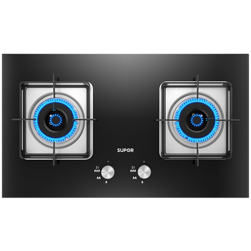 苏泊尔(SUPOR)5.0KW全进风猛火钢化玻璃燃气灶JZT-P10天然气煤气灶双灶台式嵌入式两用灶具大火力(天然气)