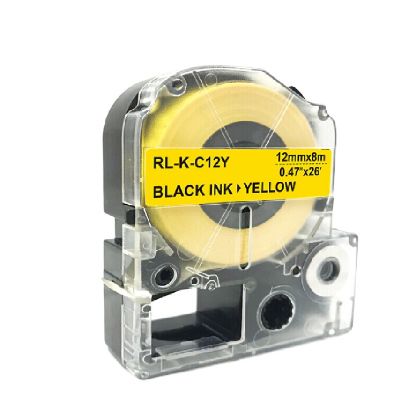 Offic 适用 锦宫SC12Y标签色带(黄底黑字/12mm)