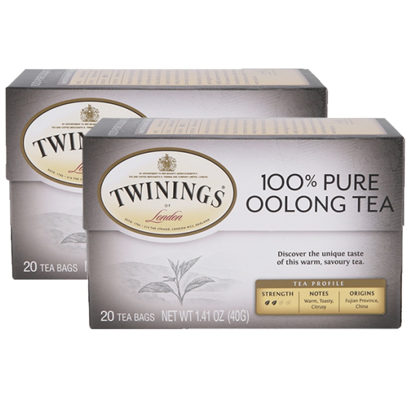 twinings英国川宁东方茶系列精品乌龙茶20片装茶叶欧洲进口袋泡茶40g*2盒