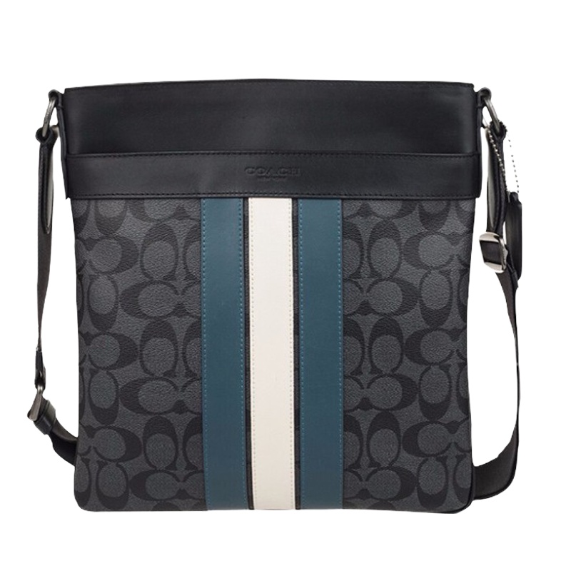 COACH/蔻驰男包 男士商务包 男士单肩包 男士斜挎包男 男性翻盖包 出差休闲包 男飞行小方包 F26068