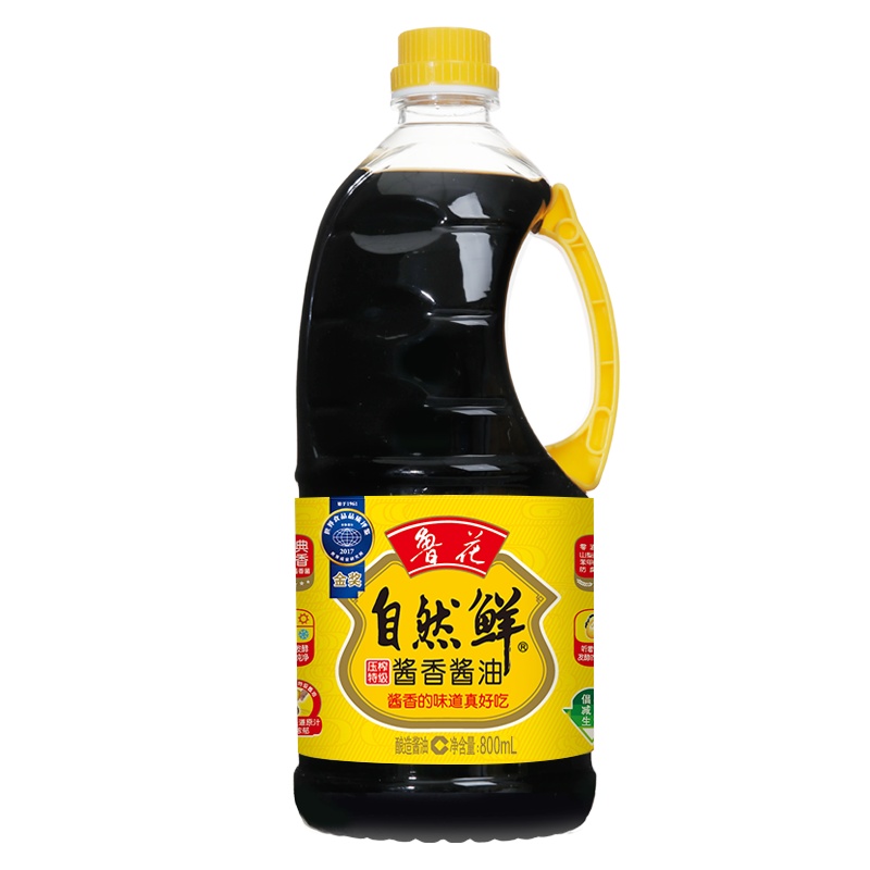 鲁花 自然鲜酱油 非转基因 酿造工艺 800ml