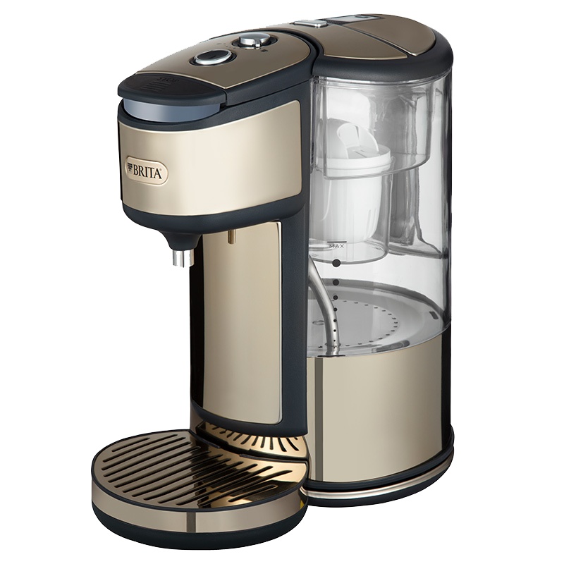 碧然德(BRITA)过滤净水器 家用滤水壶 净水壶 即热净水吧 电热过滤净水壶 金色