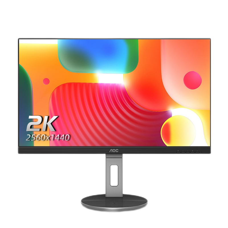 AOC 27英寸显示器 IPS技术2K高清液晶电脑显示器Type-C接口90W充电HDR可壁挂双向旋转升降内置音箱低蓝光护眼办公设计绘图台式显示屏 Q27N3C