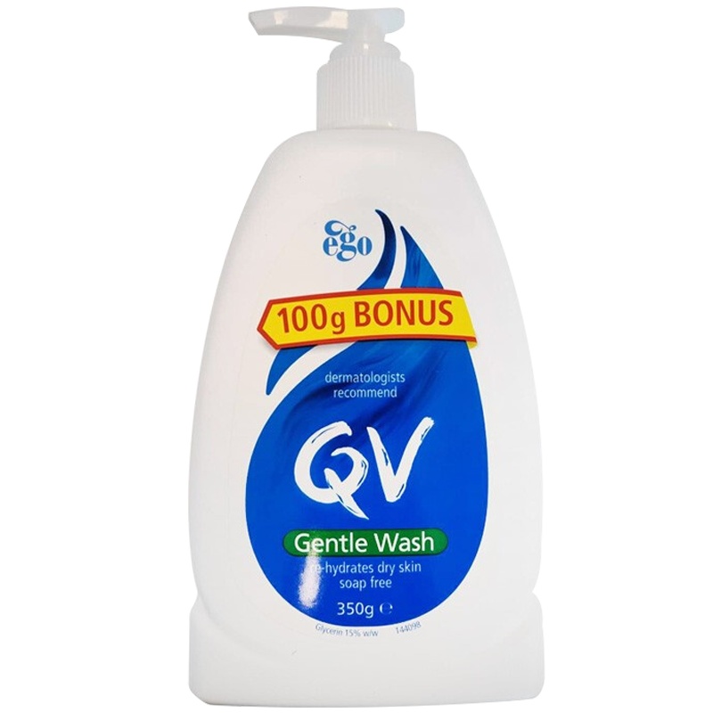 Ego QV深层保湿轻柔成人男女士沐浴露 滋润补水孕妇可用无香型350g 轻柔温和洁肤露沐浴露