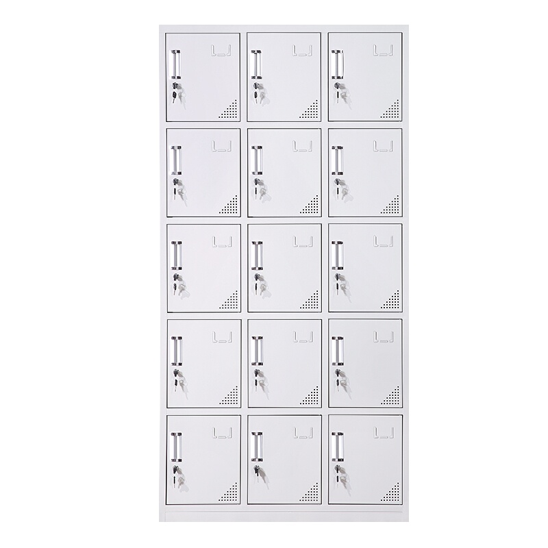 [三神]更衣柜员工柜储物柜铁皮柜十五门存包柜办公柜鞋柜碗柜