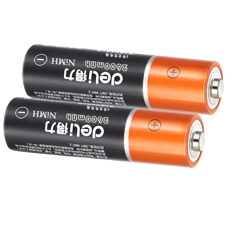 得力(deli) 5号充电电池(黑) 2600A 10粒/盒