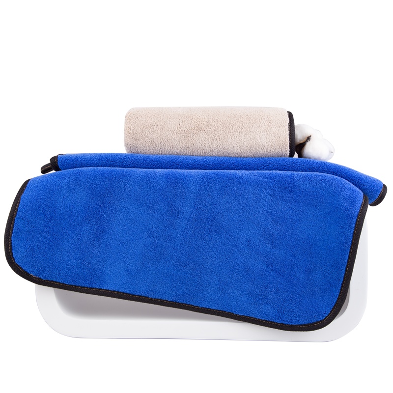 三利 洗车毛巾 珊瑚绒清洁打蜡抛光擦玻璃汽车用品多功能毛巾 双层双色加厚