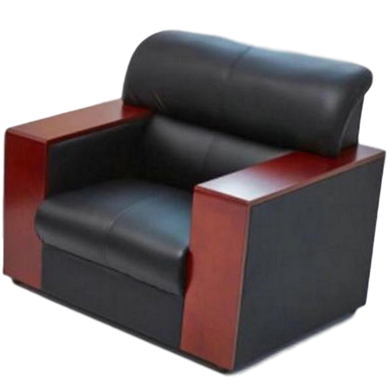 逐鹿中原办公沙发茶几组合实木皮沙发TY026