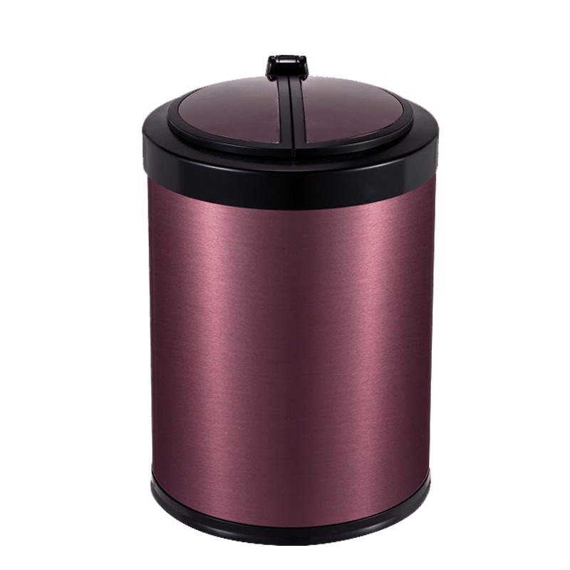 NST/纳仕达 欧式家用9L玫瑰金色创意不锈钢智能感应垃圾桶 厨房客厅卧室卫生间