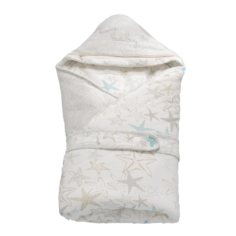 俩个宝宝新生儿包被婴儿抱被初生秋冬加厚产房包裹被子巾包单纯棉四季通用