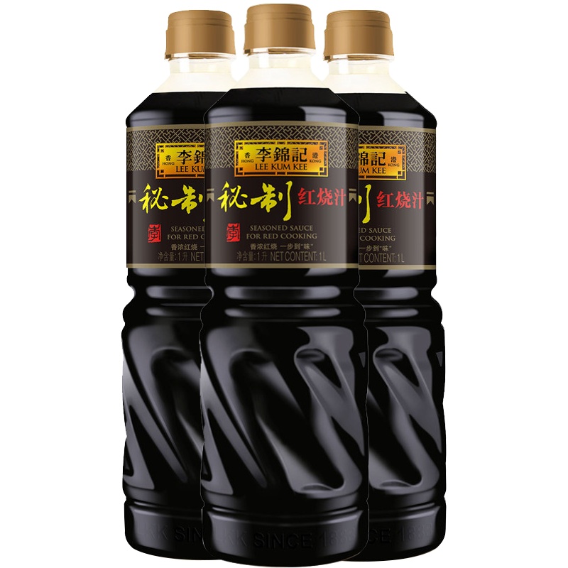 李锦记 秘制红烧汁1L*3