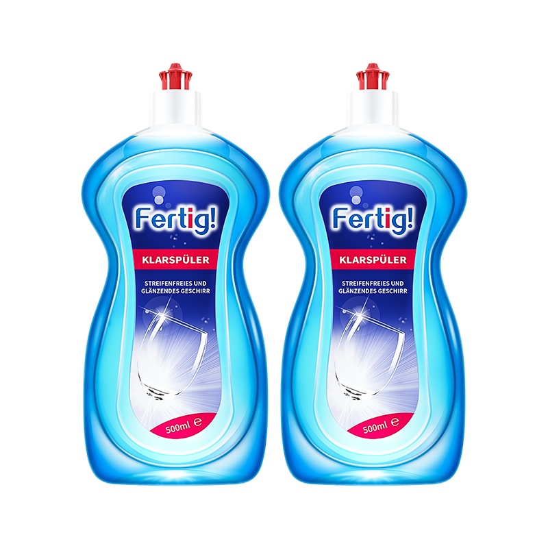 菲尼西(Fertig)德国进口漂洗剂亮碟剂光亮剂洗碗机专用 (500mL*2)