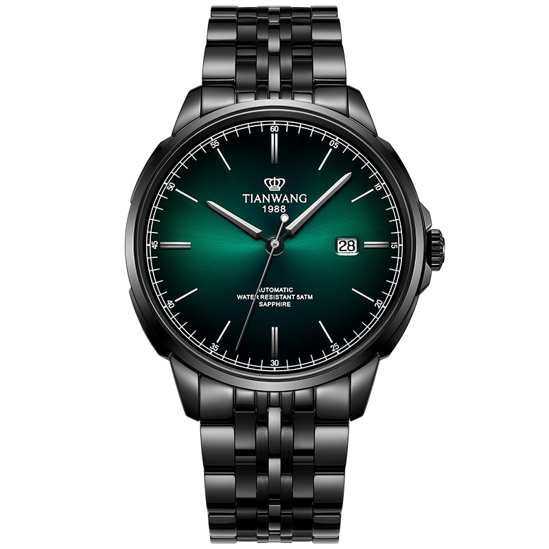 天王表(TIAN WANG)手表 新品首发蓝图系列男表机械表钢带男士腕表51201