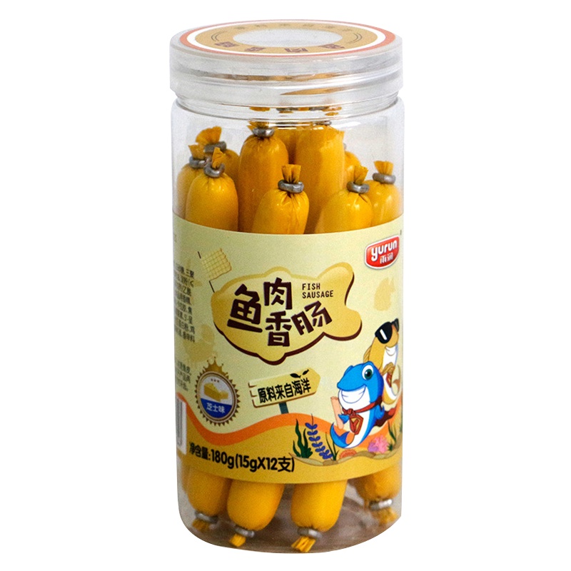 雨润 鱼肉香肠 15g*12支/罐 芝士味 2罐组合