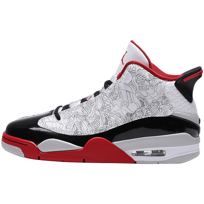 NIKE耐克男鞋篮球鞋JORDAN镭射撞色中帮气垫运动鞋311046