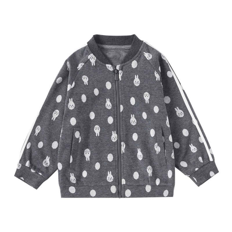 [2折价:29元]铅笔俱乐部童装女小童外套春装休闲儿童棒球服圆点洋气2022新款