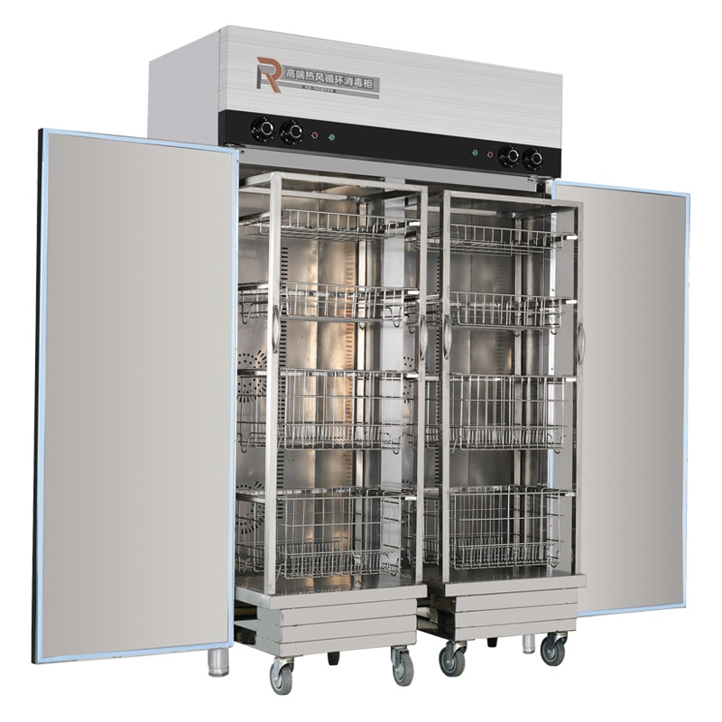 而派 大型商用推车款高温热风循环消毒柜 学校工厂公司单位食堂酒店厨房餐具消毒柜 大容量耐高温快餐盘消毒碗柜工程款
