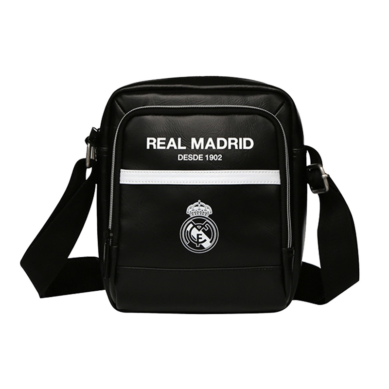 皇家马德里Realmadrid官方正品时尚男女士多功能大容量手提运动户外健身训练商旅行电脑单肩小挎书包背包黑色
