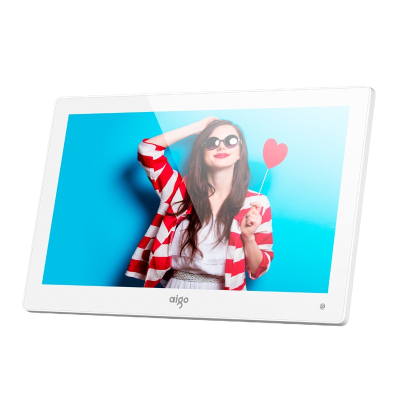 爱国者(aigo)15.6英寸 数码相框DPF151 高清电子相册 智能家居 可遥控 支持音乐视频 白色