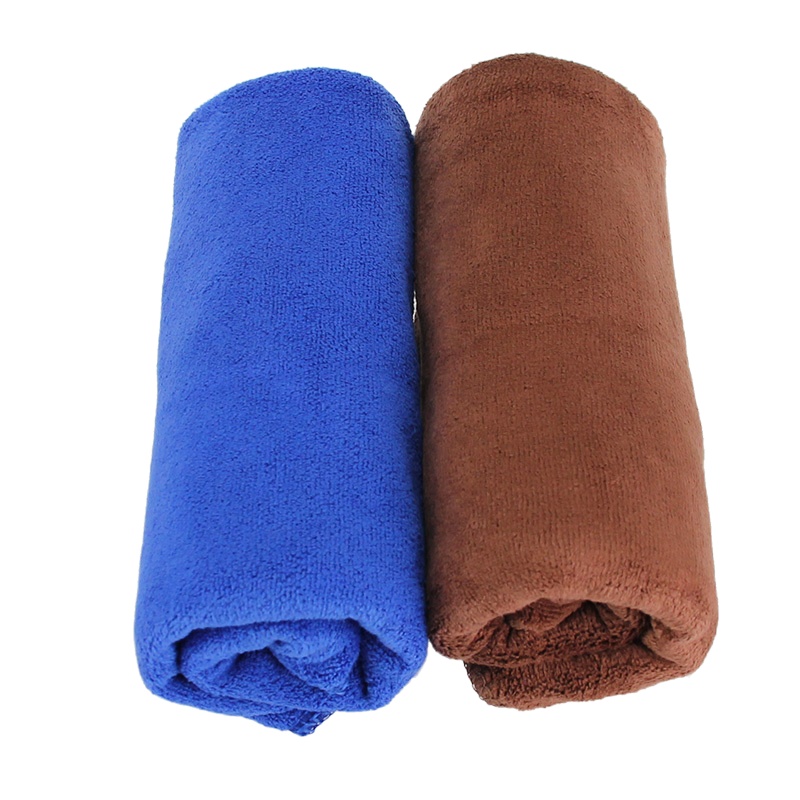 纤维毛巾擦车布抹布 加厚型 蓝色棕色 吸水毛巾 57773 3条装