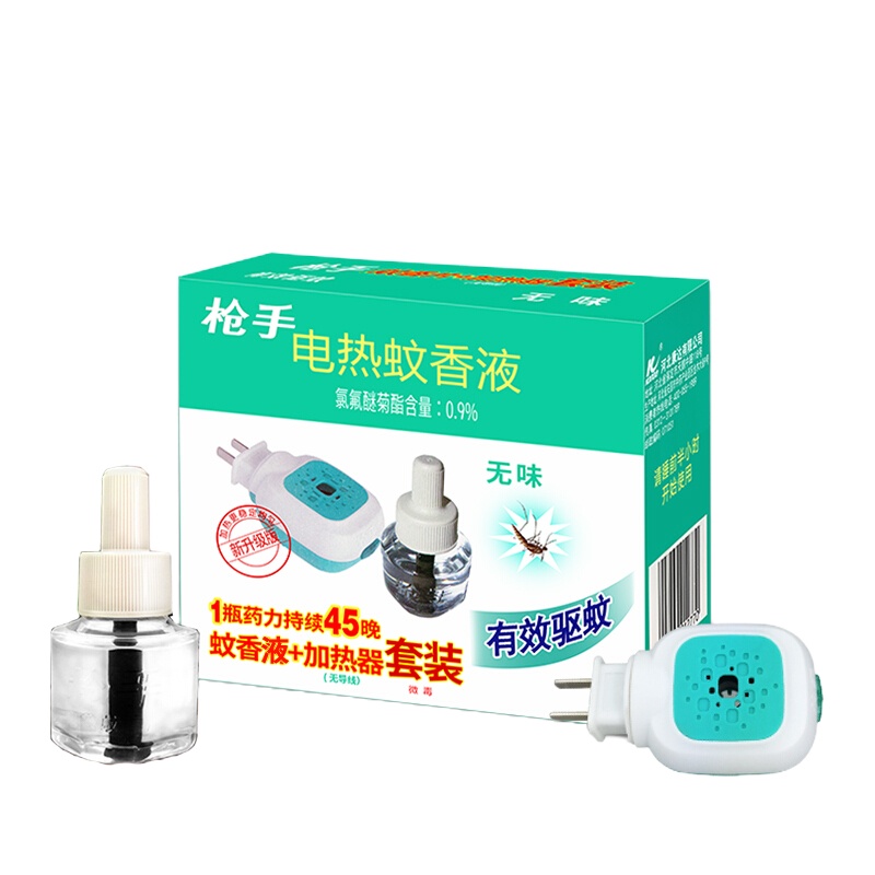 枪手(Gunner) 电热蚊香液套装无导线 1器+1液 无味