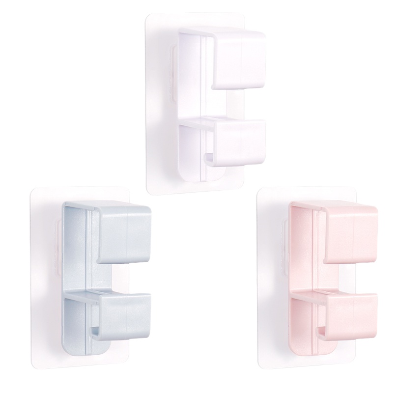 封后免打孔澡盆挂钩洗脸盆收纳架子浴室挂盆钩放盆粘钩卫生间用品 [3个装]粉蓝白色脸盆挂钩