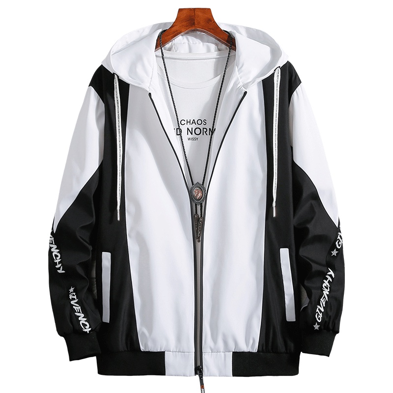 花花公子(PLAYBOY ICON)潮牌男士秋季连帽夹克外套J1906