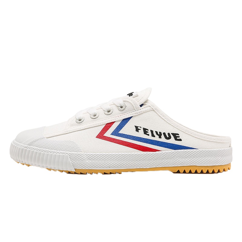 feiyue/飞跃半拖帆布鞋女2020夏季韩版百搭小白鞋街拍休闲板鞋男