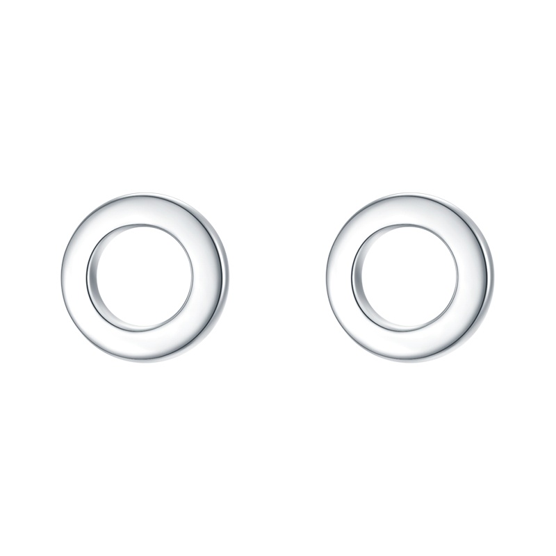 DTOTO 几何圆环纯银女耳钉2019新款潮养耳洞日韩简约小巧个性圆耳饰