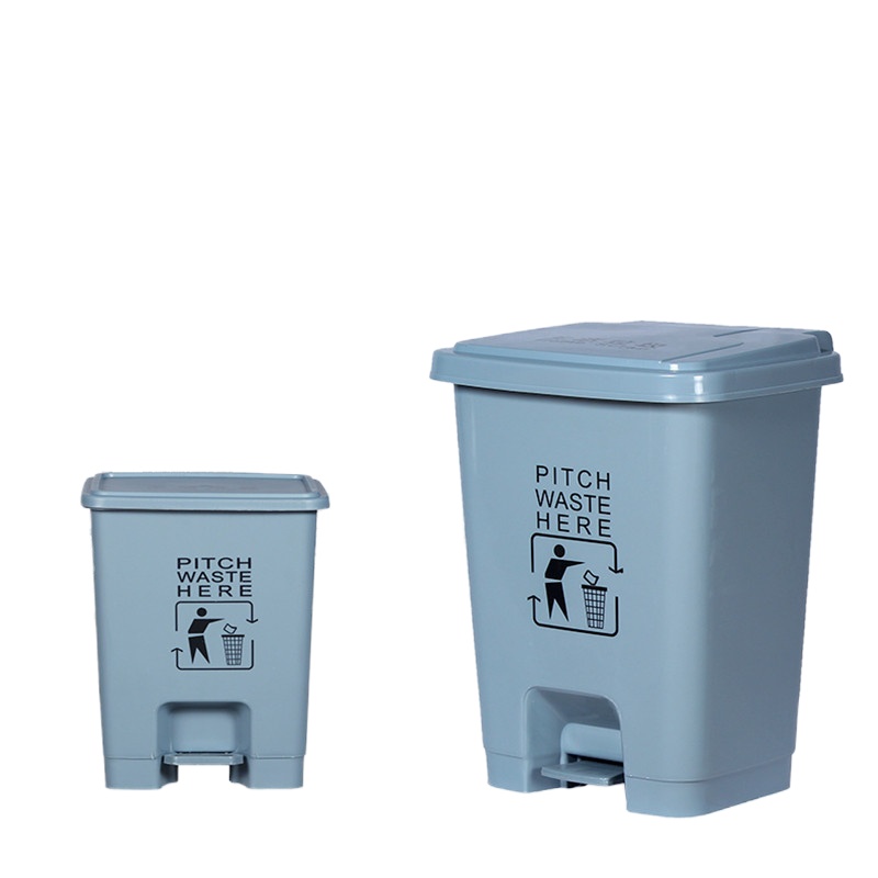 鹰友 灰色生活脚踩垃圾桶大号带盖家用厨房商用脚踏式大容量40L YY40（单位：个）