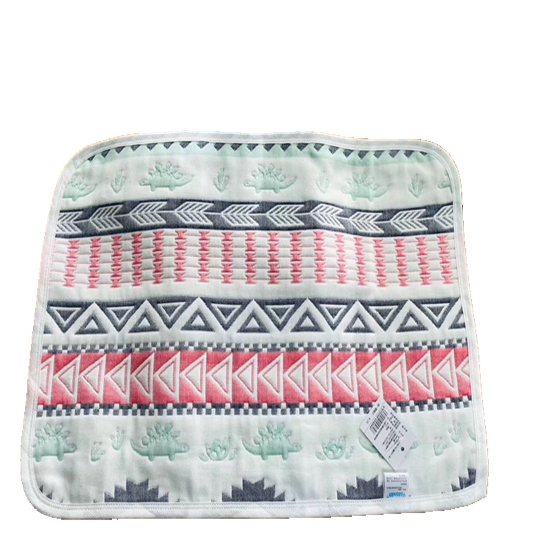雅赞纱布枕巾宝宝卡通吸汗儿童有机棉纯棉幼儿园透气35*52cm