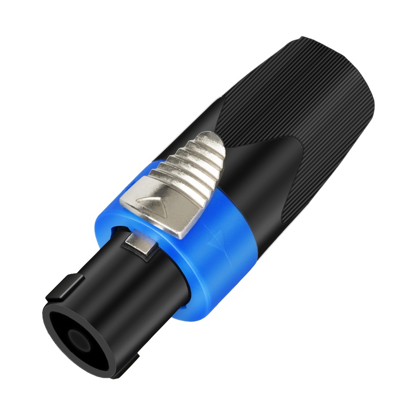 博扬 纯铜四芯音响专业音箱插头 nl4fc航空插头 NEUTRIK纽崔克头 音响线防水欧姆接头 4个装 BY-NL4FC