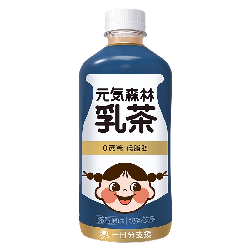 元気森林浓香原味牛乳茶 450ml*12瓶 0蔗糖低脂