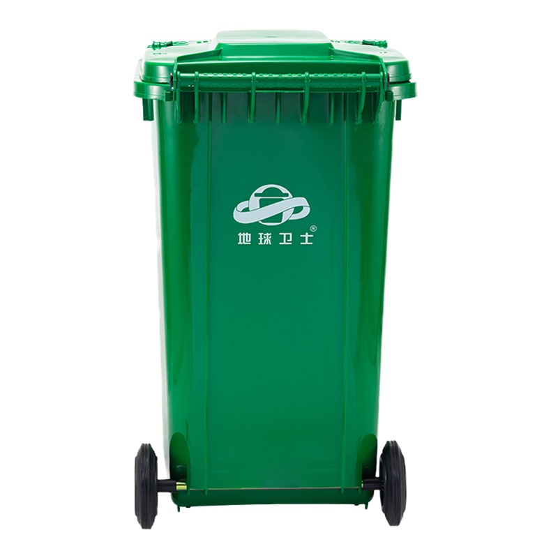 企采严选 户外垃圾桶240L商用加厚环保聚乙烯全新料环卫垃圾桶带盖轮绿色