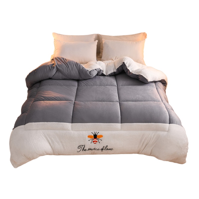 南极人加绒棉被子冬天加厚被芯双人家用单人学生宿舍保暖被褥子