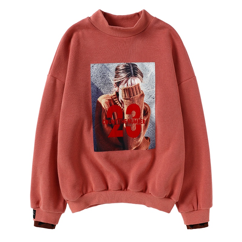 马克华菲女装2020春韩版卫衣女运动风街头时尚印花上衣