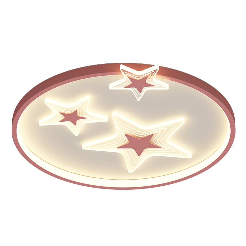 七只蚂蚁 儿童房卧室灯男孩女孩创意卡通吸顶灯现代简约房间灯具led少女灯蓝色粉色星星儿童吸顶灯儿童灯具灯饰JHX2101