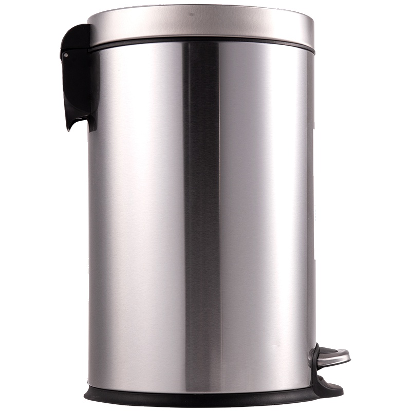 得力 18829 脚踏式不锈钢垃圾桶 独立内桶 本色 垃圾桶